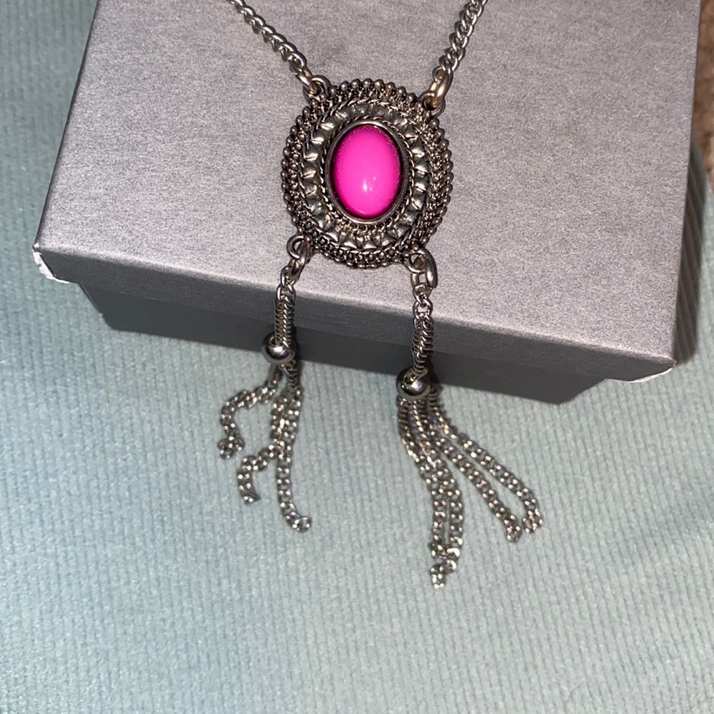 DOUBLE TASSEL NECKLACE - Picture 2 of 2
